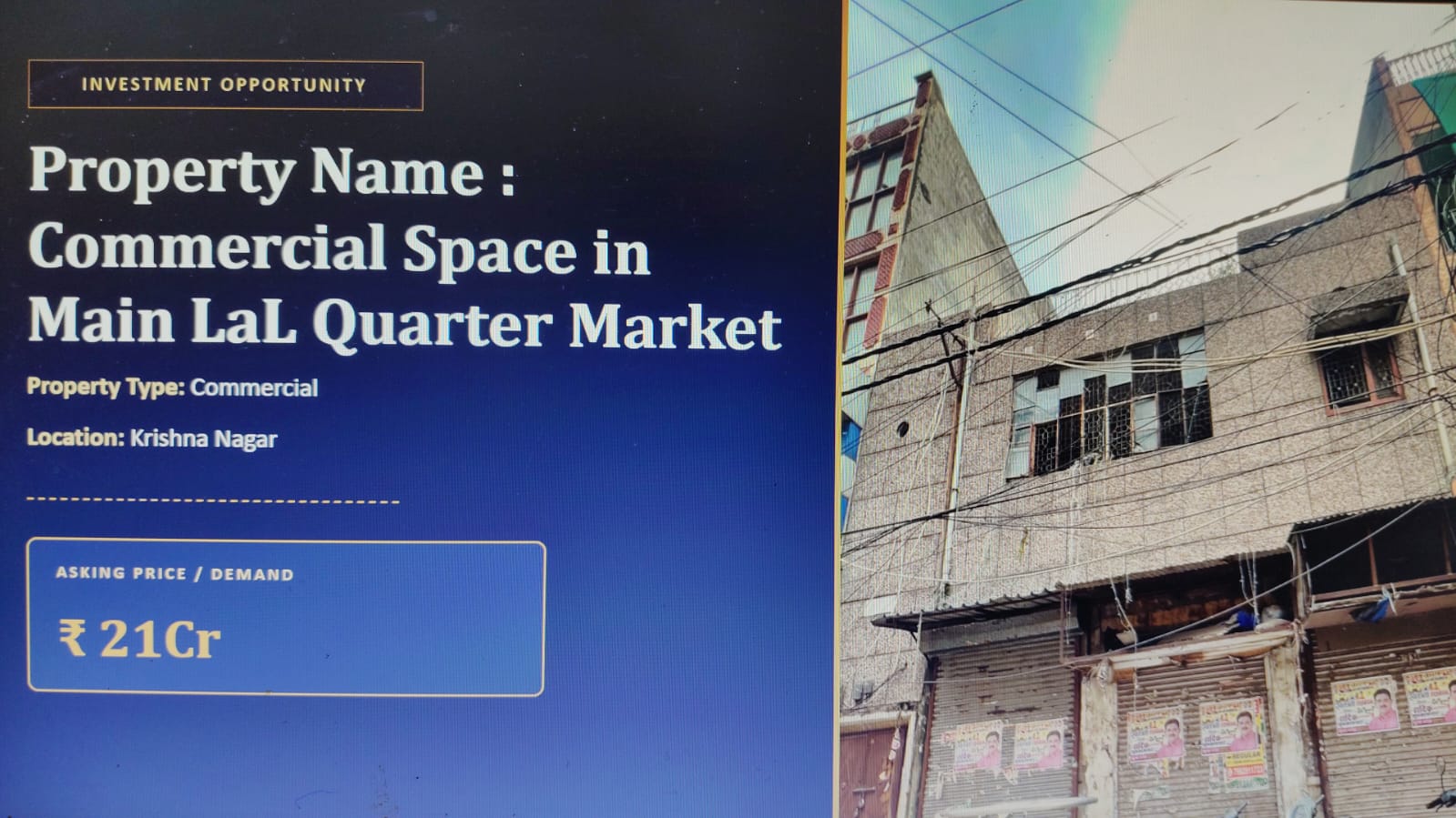 High-Visibility Commercial Property in Krishna Nagar’s Prime Retail Hub